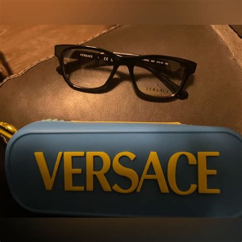 versace seeing glasses|clear Versace glasses on face.